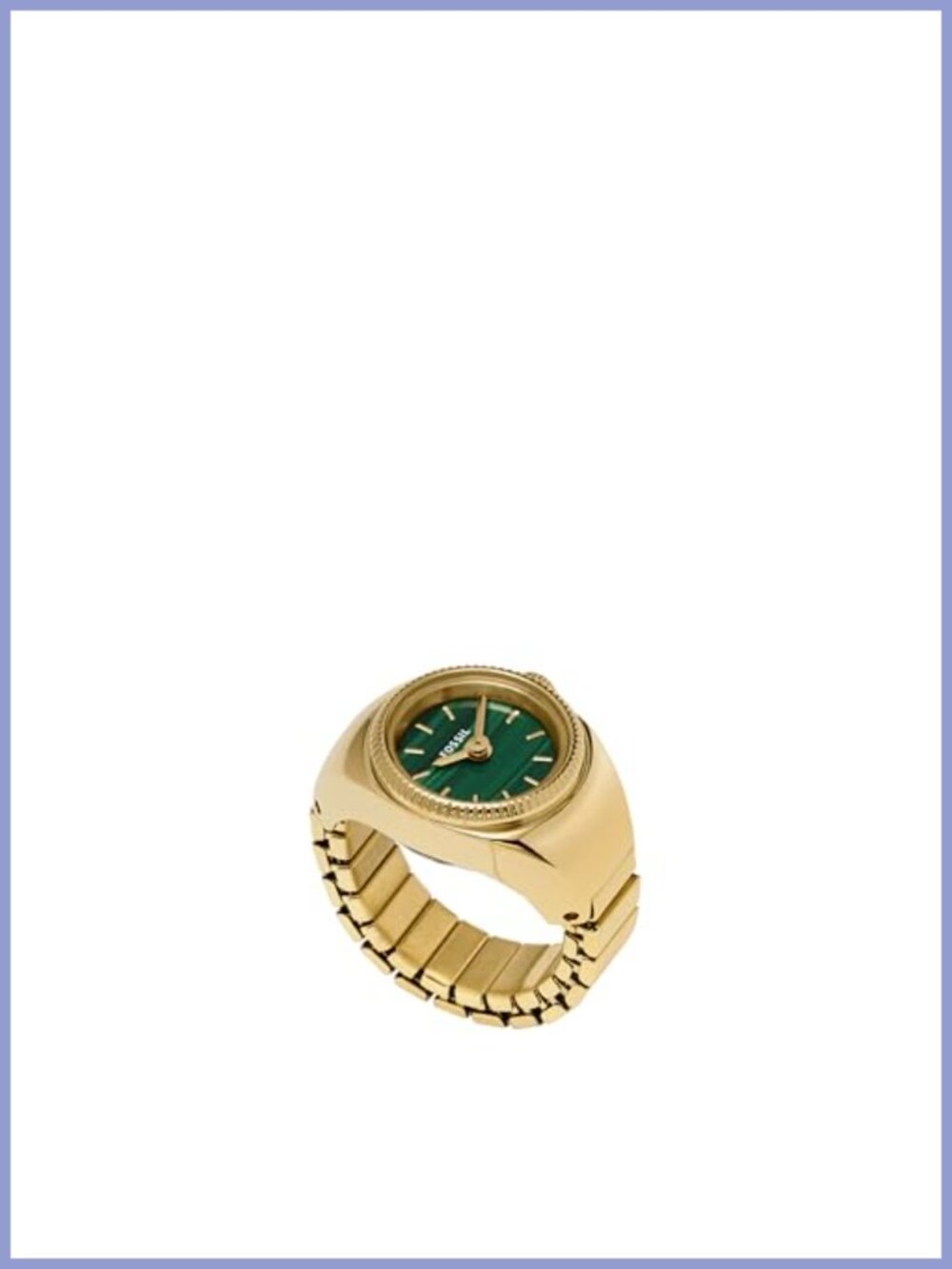 Fossil Quartz Stainless Steel Ring Watch for Women